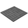 Gray 11 pcs 11.8"x11.8" Decking Tiles WPC 11 ft²