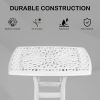 Outdoorr Cast Aluminum Square Table, End Table Side Table for Paio Backyard Pool, Cast Aluminum Cocktail Table, Outdoor Bar Table, White