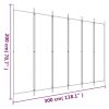 6-Panel Room Divider Brown 118.1"x78.7" Fabric