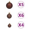 Artificial Christmas Tree 150 LEDs&Ball Set&Flocked Snow 59.1"