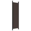 6-Panel Room Divider Brown 118.1"x78.7" Fabric