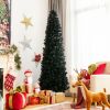 Pre-lit Christmas Halloween Tree with PVC Branch Tips and Warm White Lights