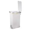 10.5 Gallon Trash Can, Plastic Slim Step-on Kitchen Trash Can, Black
