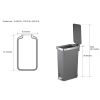 10.5 Gallon Trash Can, Plastic Slim Step-on Kitchen Trash Can, Black