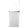 10.5 Gallon Trash Can, Plastic Slim Step-on Kitchen Trash Can, Black